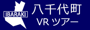 八千代町観光VRツアーのバナー：w300青