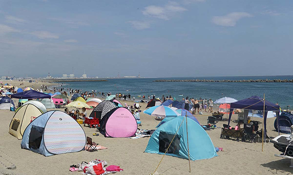茨城県ひたちなか市の阿字ヶ浦海水浴場