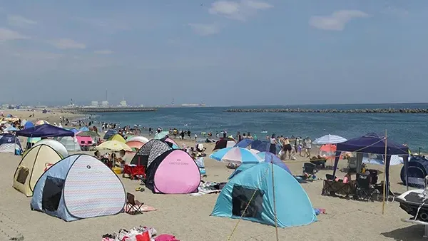 茨城県ひたちなか市の阿字ヶ浦海水浴場