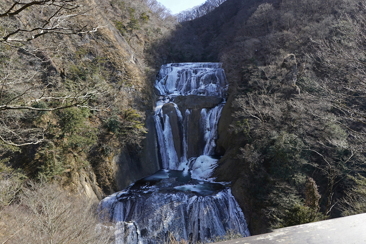 第２観瀑台からの袋田の滝の凍結VR写真