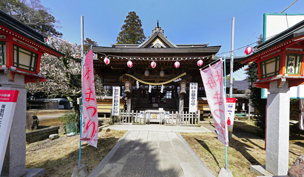 常総市の大生郷天満宮の梅まつり