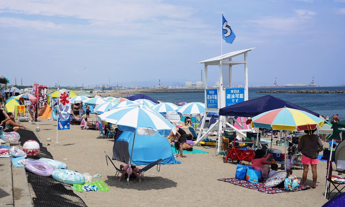 茨城県の海水浴場の写真