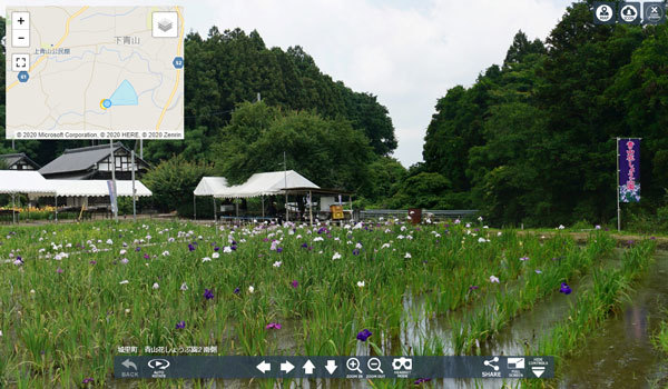 青山花しょうぶ園のVRツアー写真