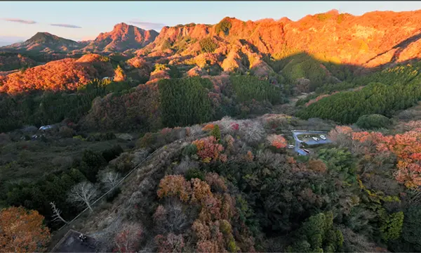 茨城県大子町のつつじヶ丘展望台の景観
