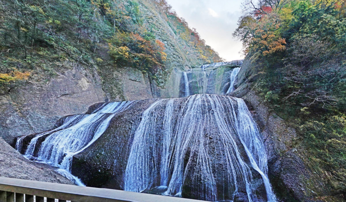 大子町袋田の観光名所の第1観瀑台の案内VRツアー