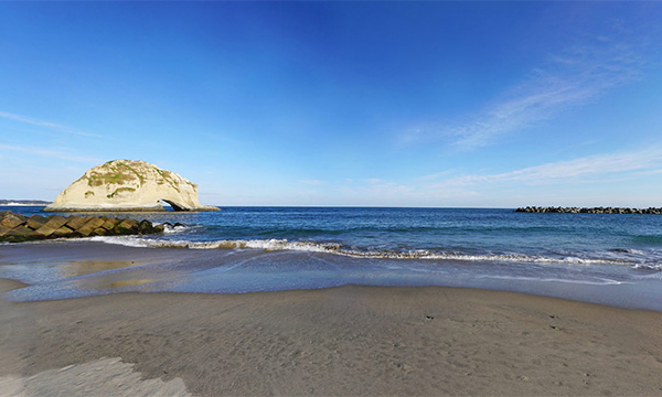 茨城県北茨城市の磯原二ツ島海水浴場
