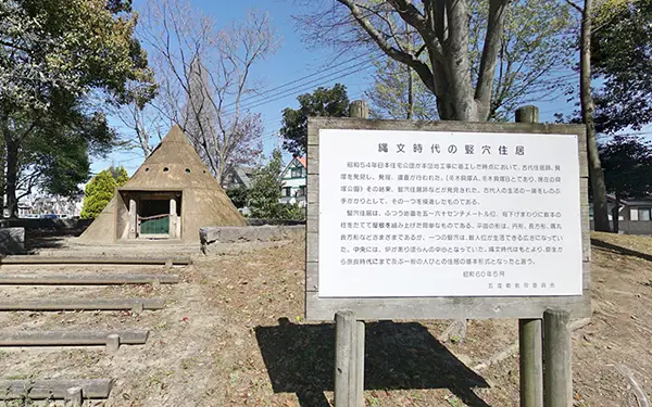 五霞町の歴史・観光の辰堂公園の説明板と景観写真
