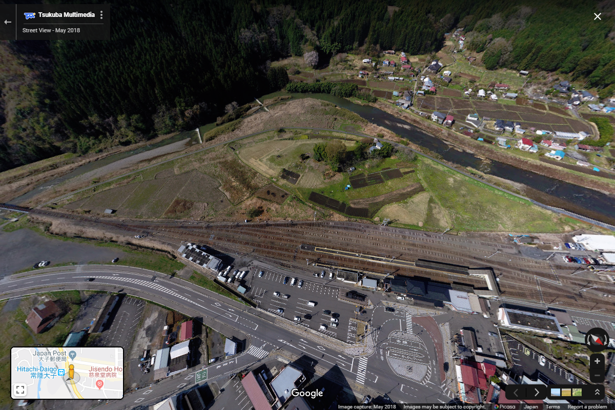 大子町の常陸大子駅おすすめ観光スポット空撮Googleストリートビュー