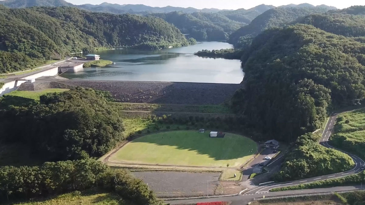 御前山ダム空撮動画のサムネイル