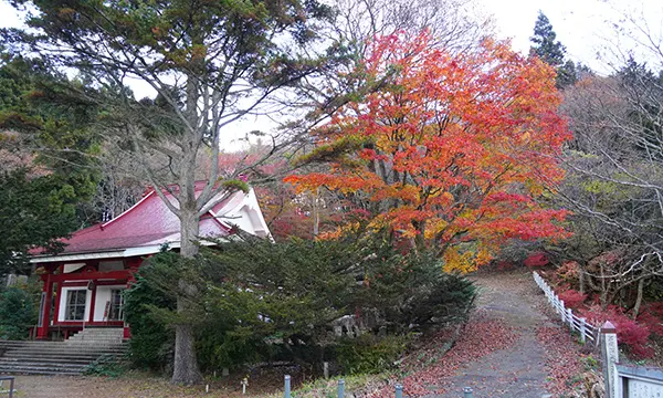 茨城県大子町の八溝日輪寺の紅葉