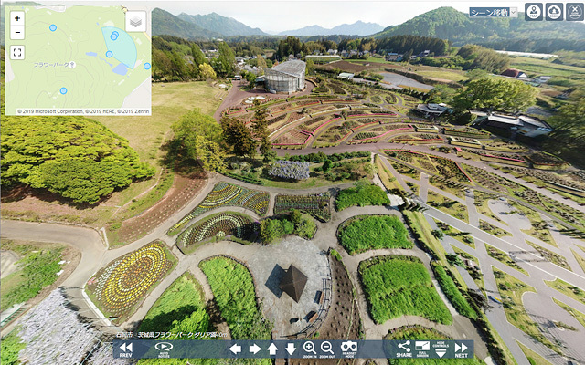 石岡市の観光スポット茨城県フラワーパークのバラ園とダリア