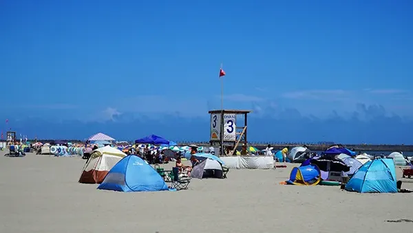 茨城県大洗町の大洗サンビーチ海水浴場