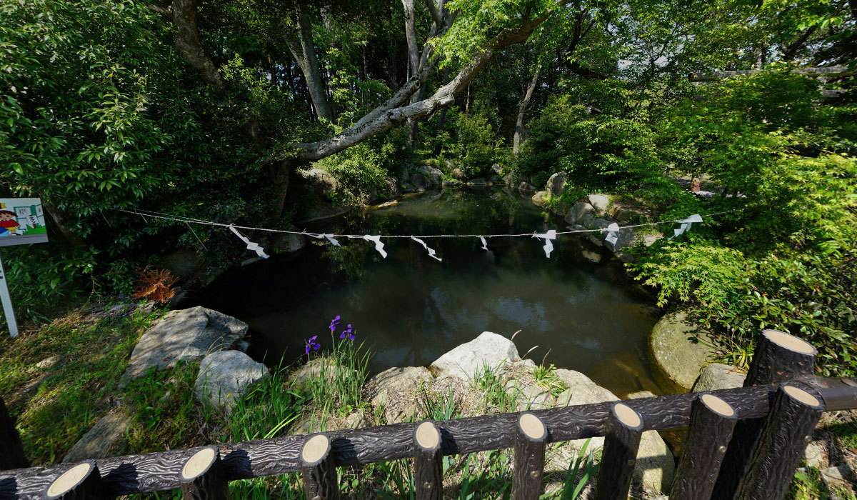 桜川市の史跡おすすめ観光スポットの櫻川磯部稲村神社御手洗池の案内VRツアー