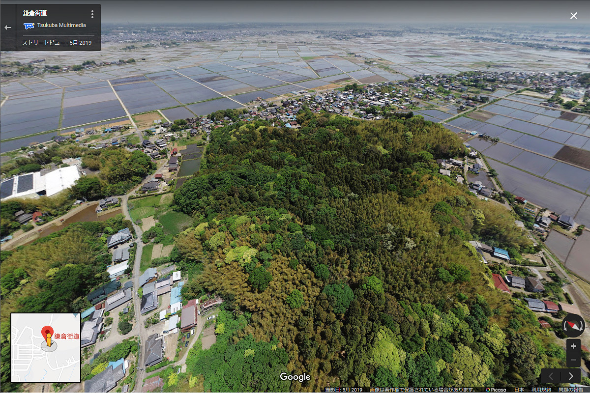利根町の鎌倉街道おすすめ観光スポット空撮Googleストリートビュー