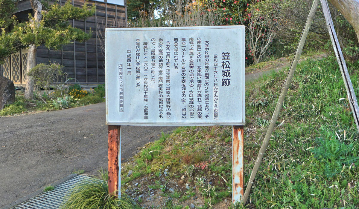 かすみがうら市の笠松城跡