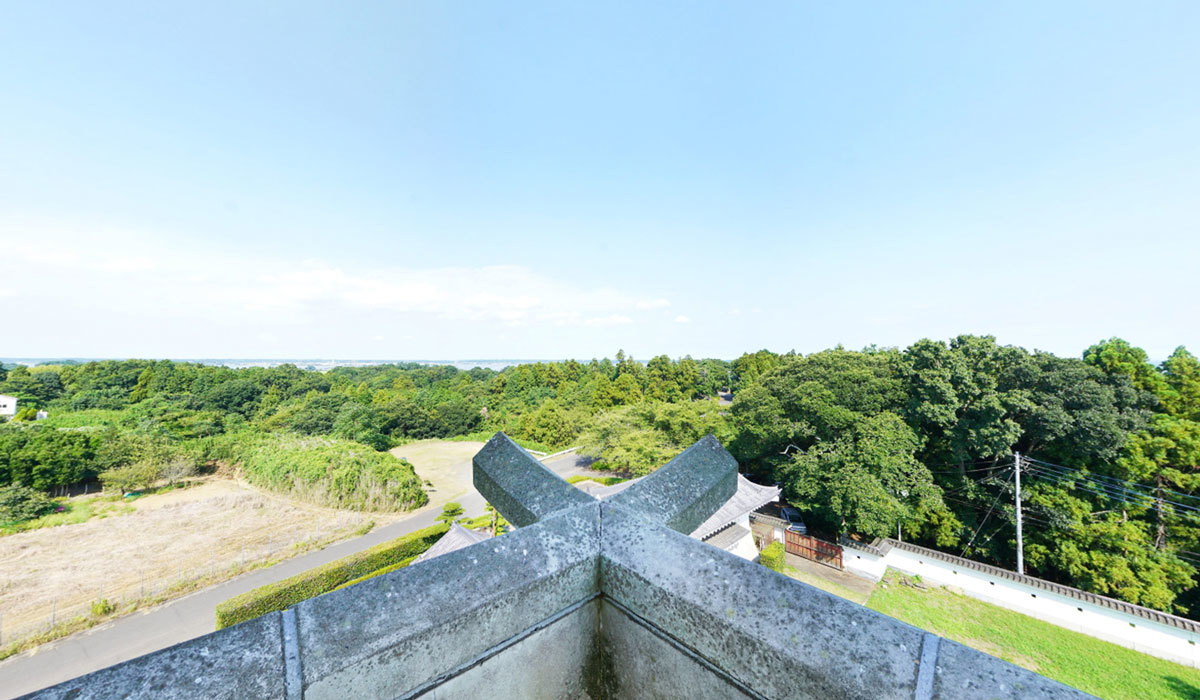 かすみがうら市の歴史博物館展望台