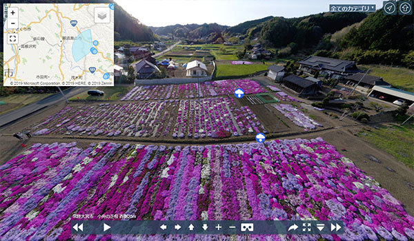 常陸大宮市 小舟の芝桜のVRツアー写真
