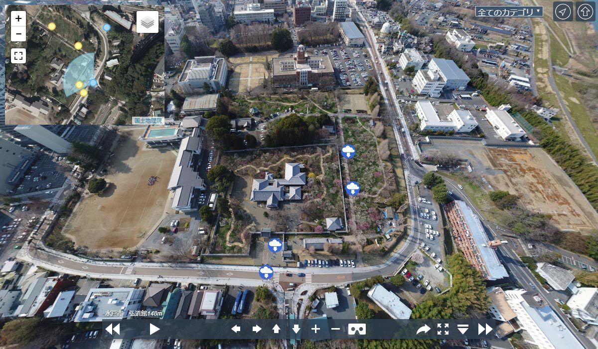 水戸市観光名所の弘道館と梅園