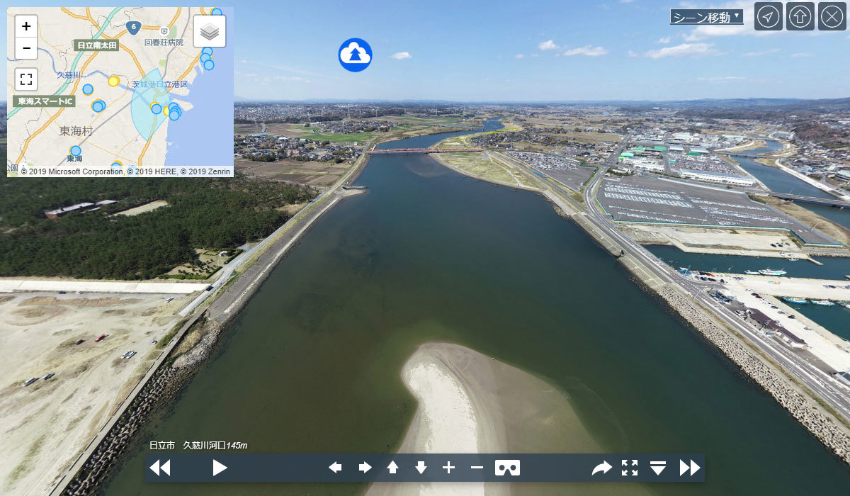 観光スポットの久慈川河口・日立港