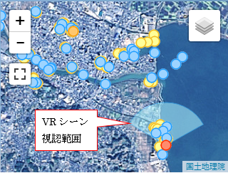 ５．ナビゲーションマップのVRシーンポイントの機能・表示:画像3