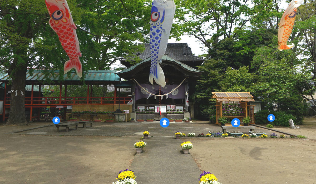 常総市神社おすすめ観光スポットの水海道八幡神社VRツアー