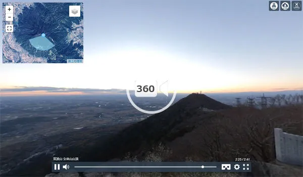 つくば市観光スポットの筑波山山頂神社の観光VR動画