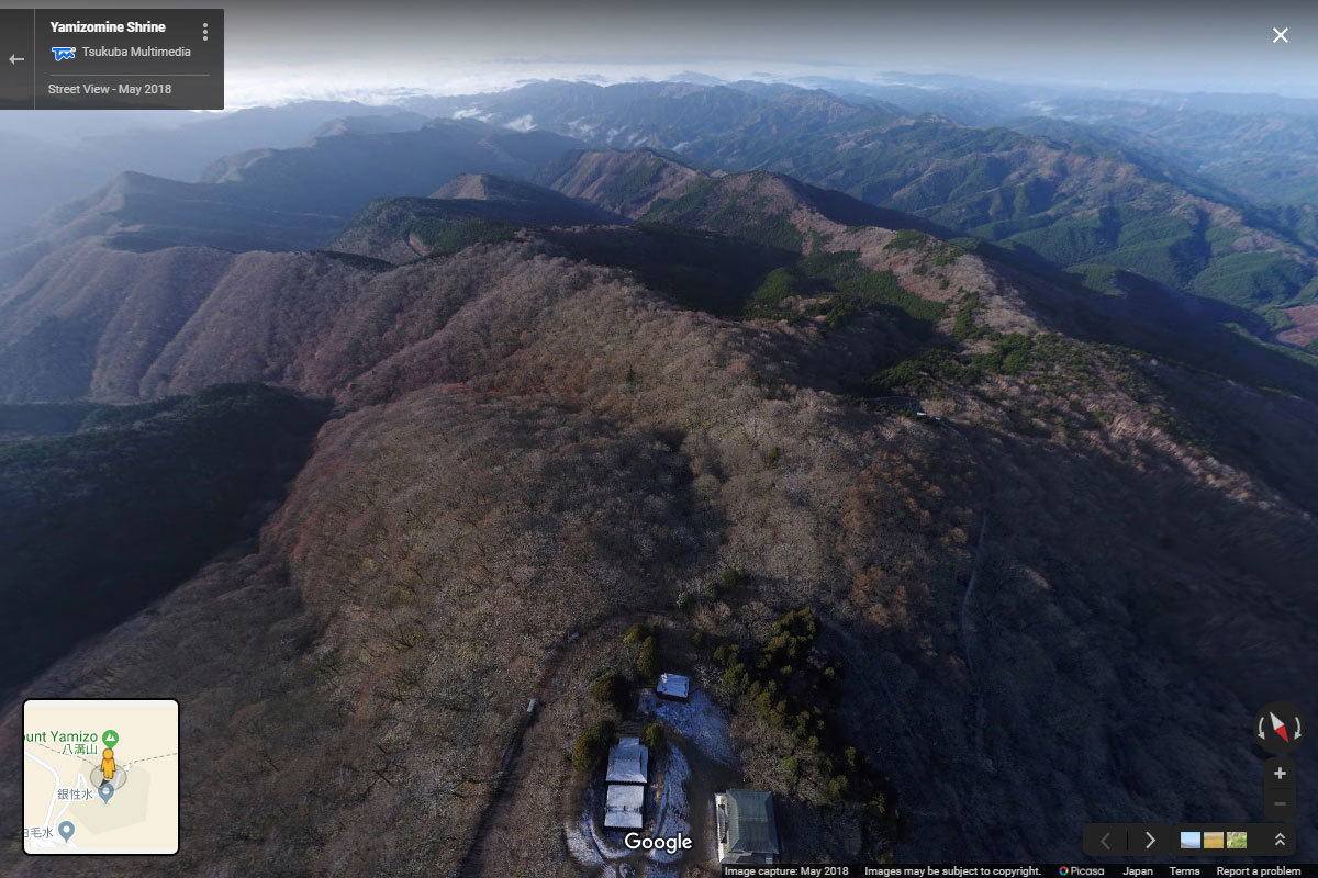 大子町の八溝山山頂おすすめ観光スポット空撮Googleストリートビュー