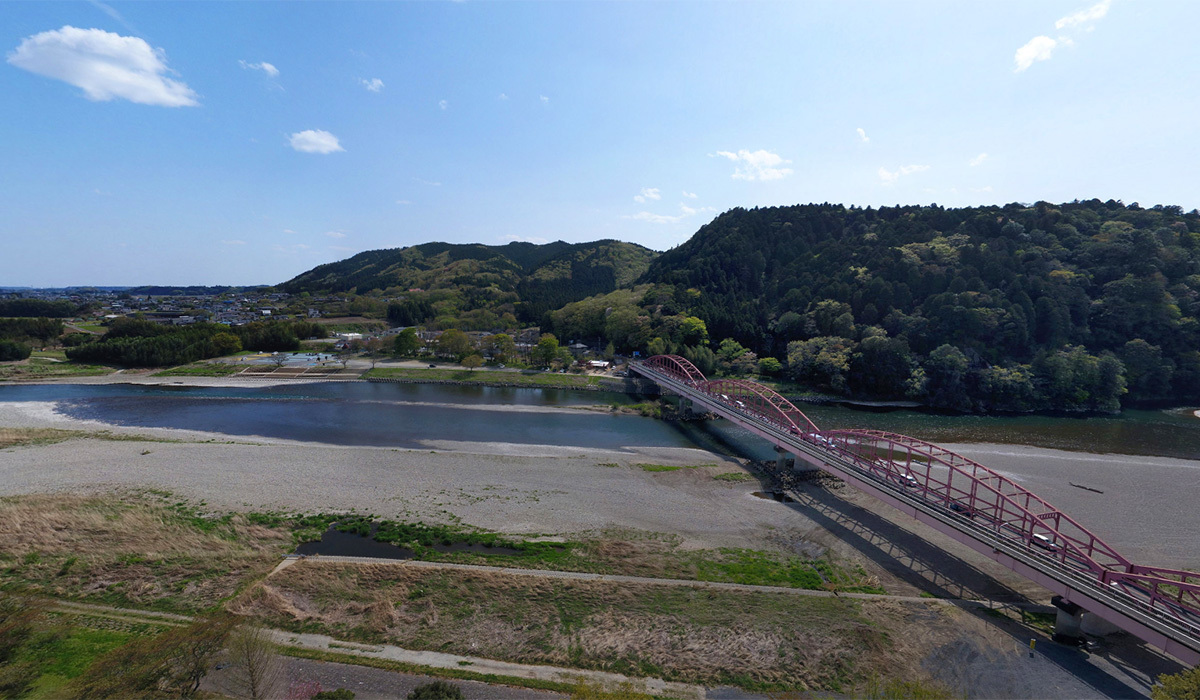 城里町おすすめ地理景観観光スポットの那珂川大橋