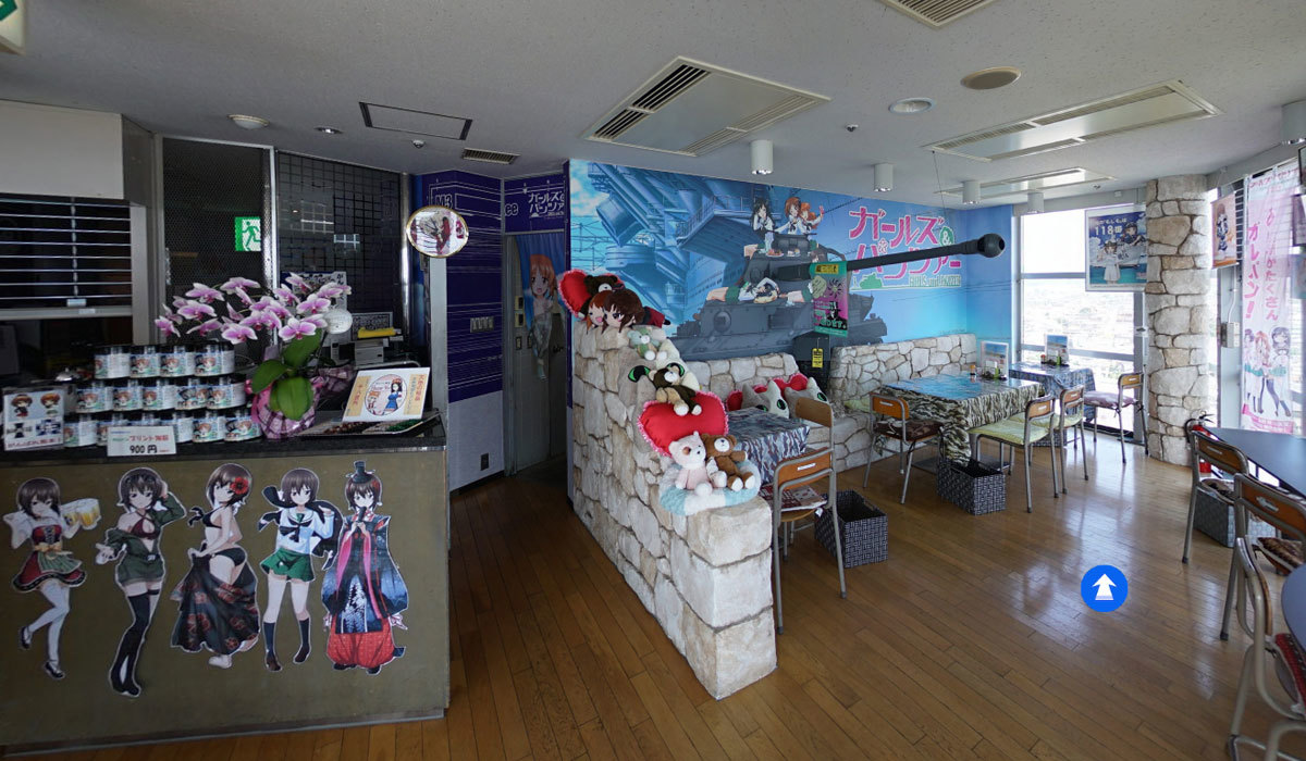 Oarai Marine Tower Anime Holy Land Cafe, Girls und Panzer Cafe!