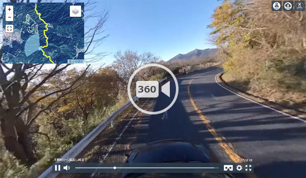 茨城県観光スポットの筑波山風返し峠への道の観光VR動画