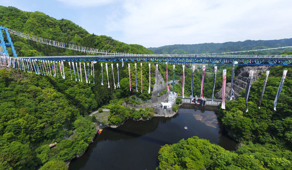茨城県の観光名所の竜神峡・竜神大吊橋