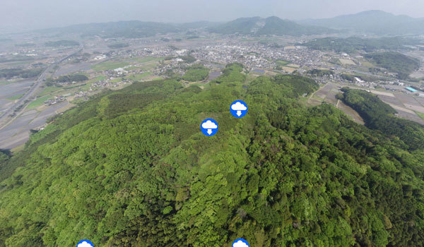 桜川市の登山ハイキングスポットの御嶽山の案内VRツアー