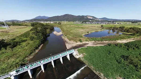 つくば市の地理景観おすすめ釣りスポットの田土部堰