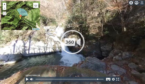 茨城県高萩市観光スポットの汐見滝の観光VR動画