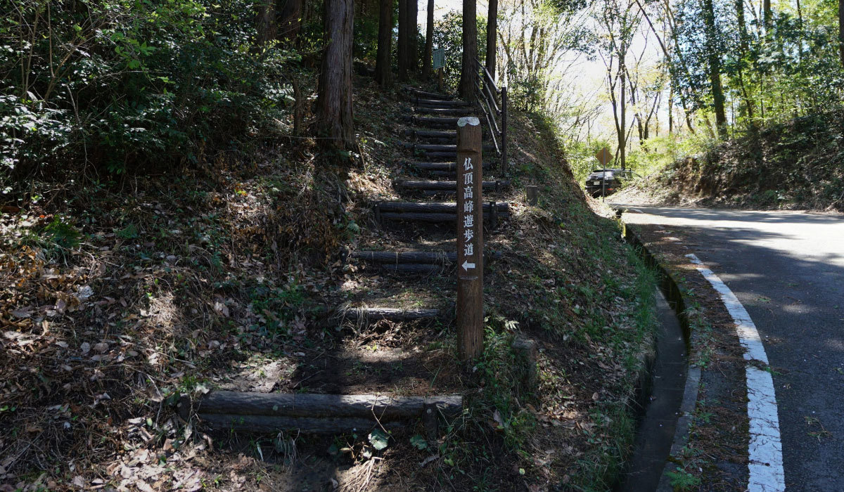 桜川市おすすめ山桜登山観光スポットの高峯登山口