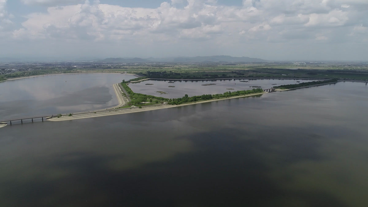 渡良瀬遊水地空撮動画のサムネイル