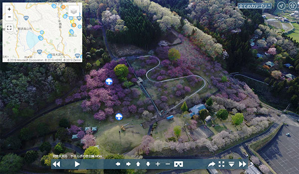 常陸大宮市のやすらぎの里公園桜VRツアー