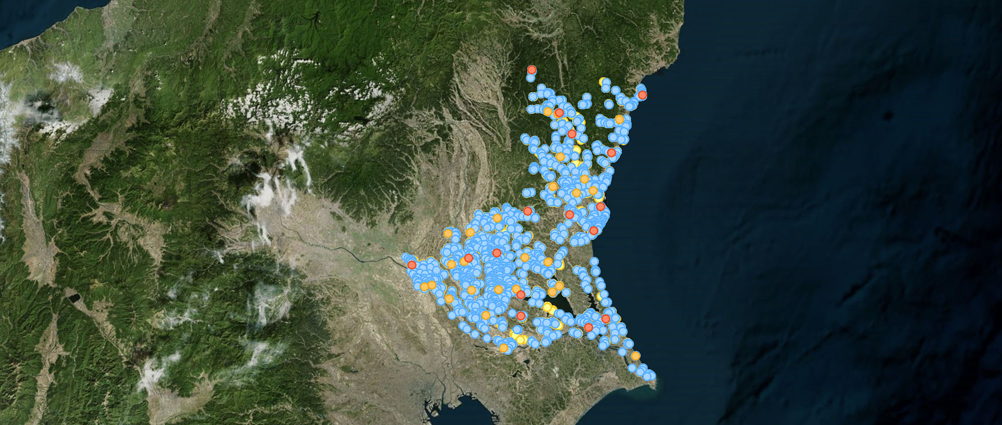 茨城県のおすすめ観光スポット地図イメージ