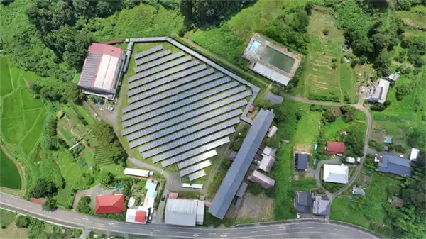 Aerial landscape photos and VR tour link of the Former Kurosawa Junior High School in Daigo Town