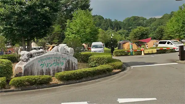 Links to scenic photos and VR tours of Green Villa Auto Campground in Daigo Town