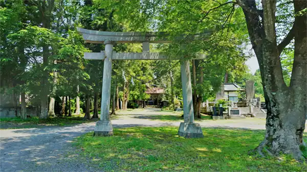 近津神社の鳥居付近の景観写真